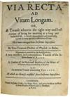 VENNER, TOBIAS. Via Recta ad Vitam Longam. Or, A Treatise . . . for attaining to a long and healthfull life.  1650